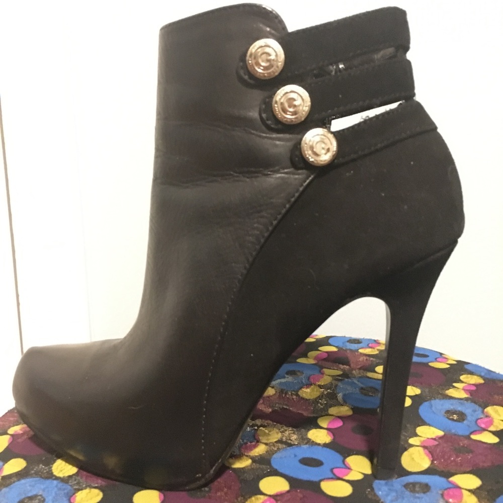 Guess Leather and Suede Ankle Boot- Sky-high!
